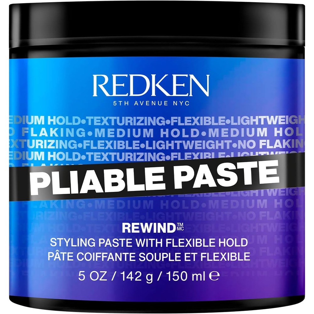 Redken Pliable Paste front view container of medium hold texturizing hair cream