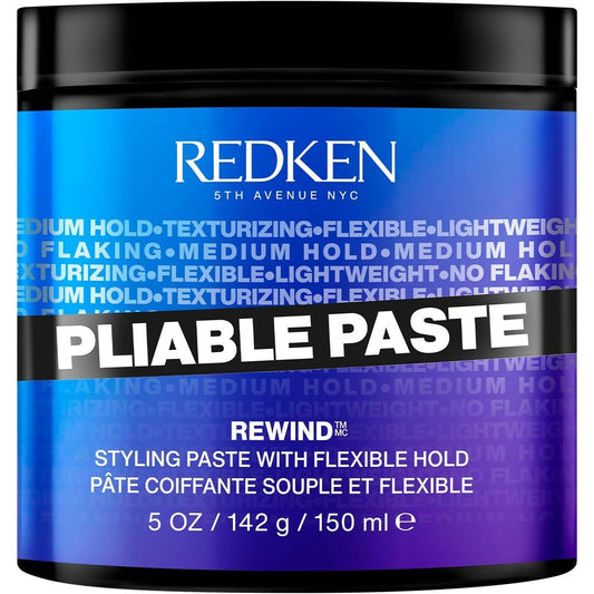 Redken Pliable Paste front view container of medium hold texturizing hair cream