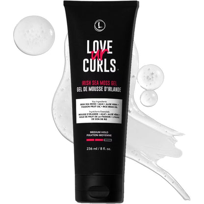 Love Ur Curls Irish Sea Moss Hair Gel front view for curly hair styling.