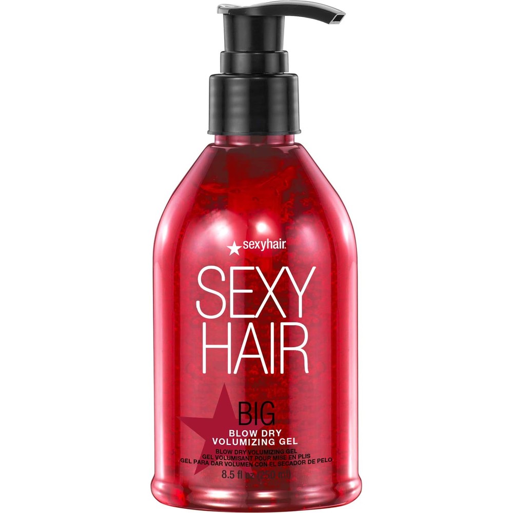 SexyHair Big Blow Dry Volumizing Gel front view bottle for salon quality hair volume