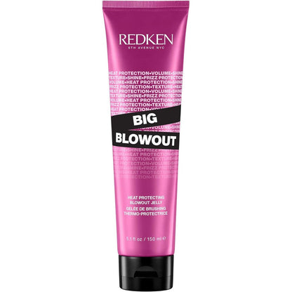 Redken Big Blowout Heat Protectant Gel 160g tube front view for salon styling