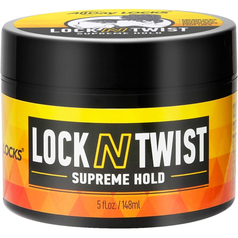 AllDay Locks Lock N Twist Supreme Hold hair gel front view for locs and twists