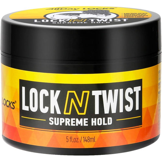 AllDay Locks Lock N Twist Supreme Hold hair gel front view for locs and twists