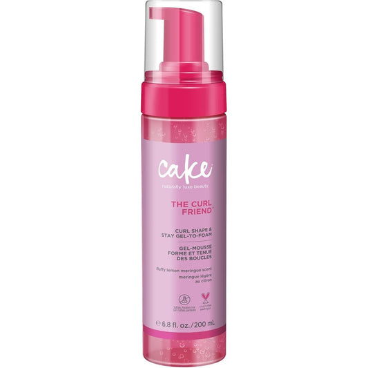 Cake Beauty Gel to Foam Curl Styler The Curl Friend 200 Milliliter front view showing packaging details