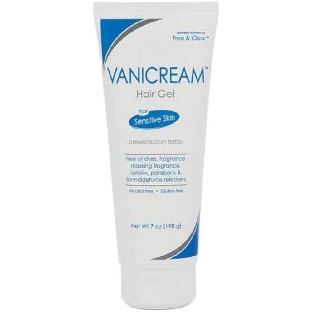 Vanicream Hair Styling Gel front view packaging for sensitive skin