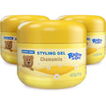 Ricitos de Oro Chamomile Hair Gel front view of the yellow styling gel tub for kids hair care.