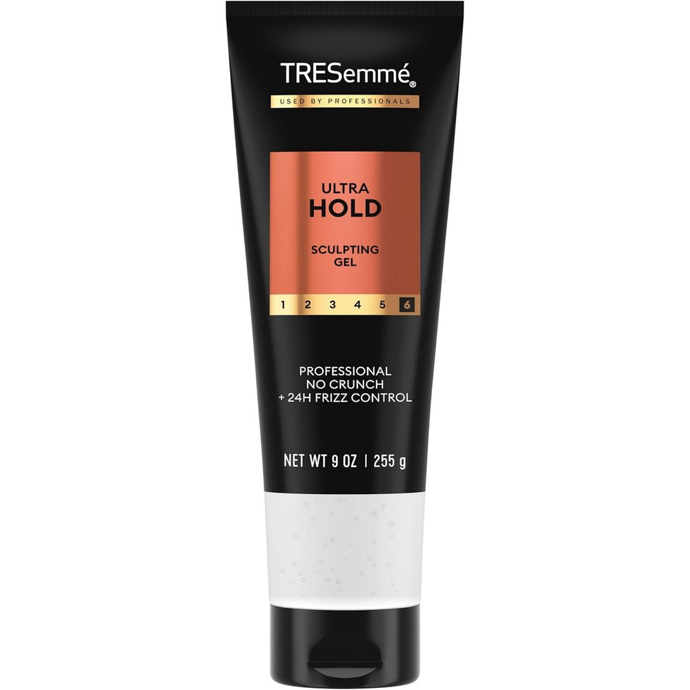 TRESemme Ultra Hold Sculpting Gel nine ounce bottle front view for professional hair styling
