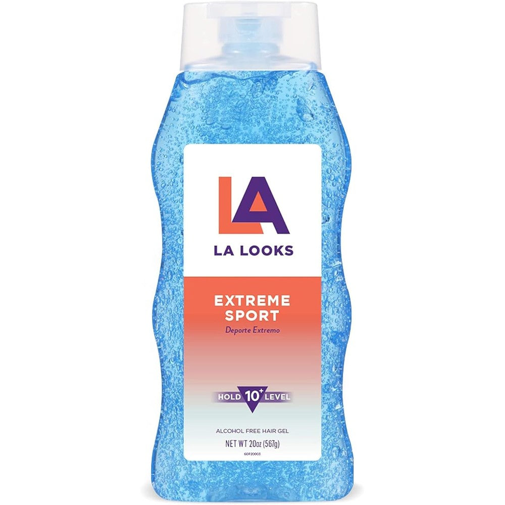 L.A. Looks Extreme Sport Styling Hair Gel front view bottle for long lasting maximum hold