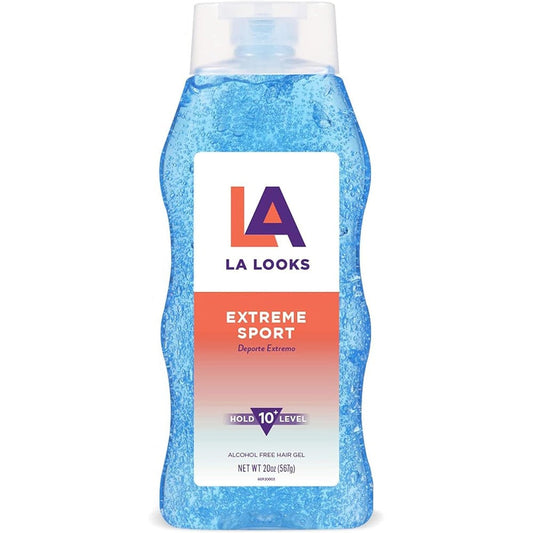 L.A. Looks Extreme Sport Styling Hair Gel front view bottle for long lasting maximum hold