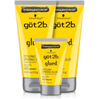 Got2B Glued Styling Spiking Hair Gel Set front packaging view with bold yellow tubes