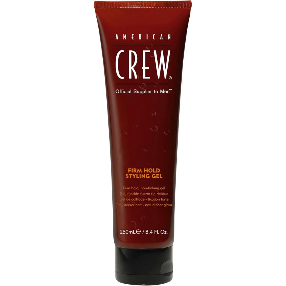American Crew Firm Hold Styling Gel front view bottle for long lasting mens hairstyles