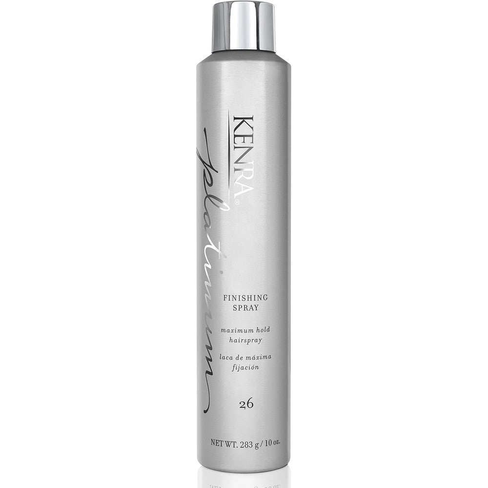Kenra Professional Platinum Finishing Spray 26 front view maximum hold aerosol hairspray canister
