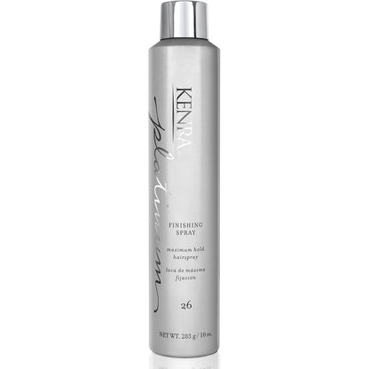 Kenra Professional Platinum Finishing Spray 26 front view maximum hold aerosol hairspray canister