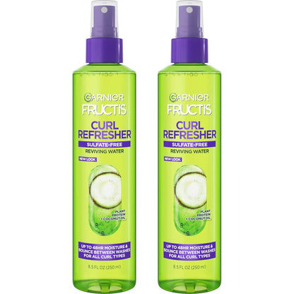 Garnier Fructis Curl Refresher Reviving Water Spray front view pack of two