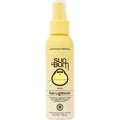 Sun Bum Hair Lightener Spray front view of the four ounce bottle highlighting blonde formula features.