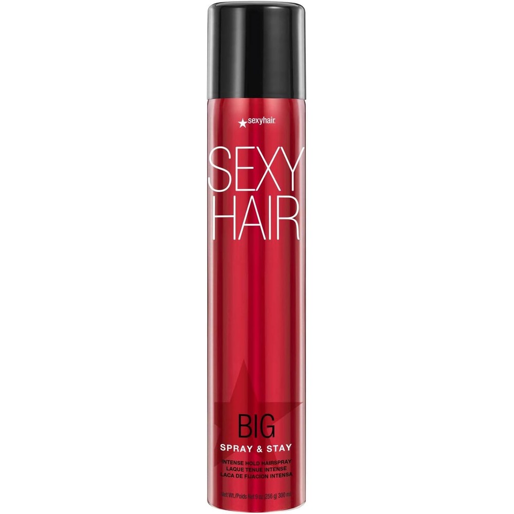 SexyHair Big Spray And Stay Intense Hold Hairspray front view red bottle