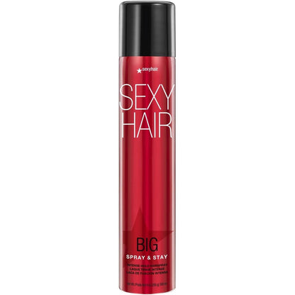 SexyHair Big Spray And Stay Intense Hold Hairspray front view red bottle