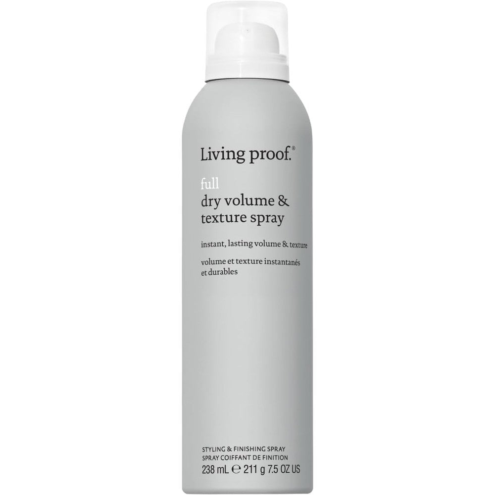 Living Proof Full Dry Volume And Texture Spray front view bottle for salon quality hair styling.