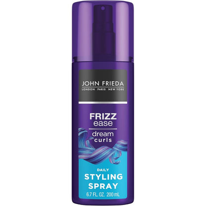 John Frieda Frizz Ease Dream Curls Daily Styling Spray front view for curl definition