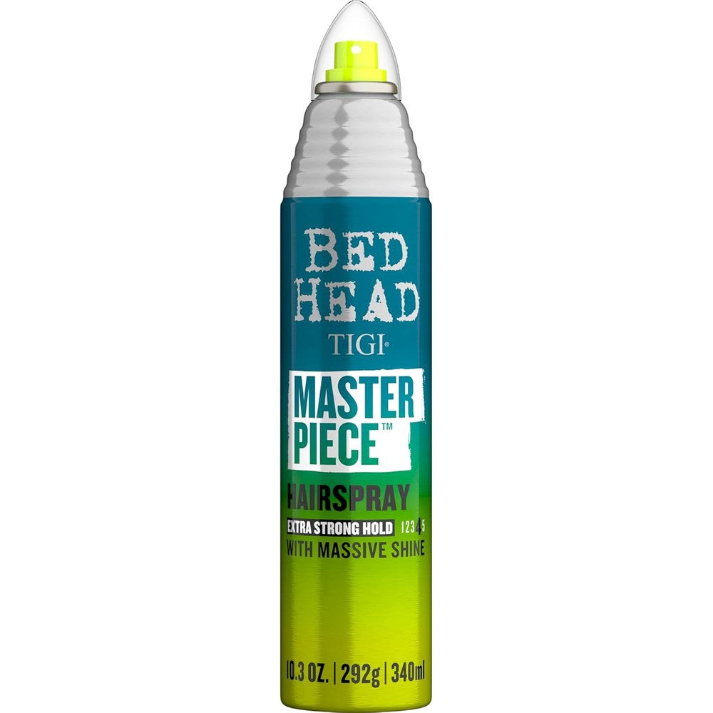 TIGI Bed Head Masterpiece Extra Strong Hold Hairspray front view bottle for salon styling