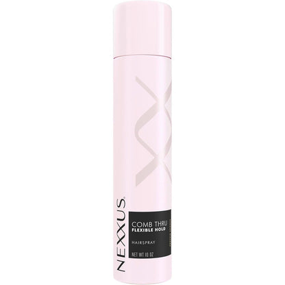 Nexxus Comb Thru Flexible Hold Hairspray front view bottle for lightweight hair styling
