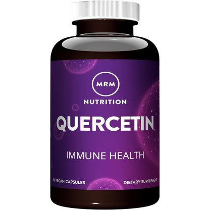MRM Nutrition Quercetin 500mg bottle front view showing immune support supplement
