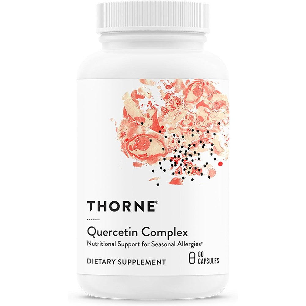 Thorne Quercetin Complex 60 capsules front bottle view for seasonal allergy support