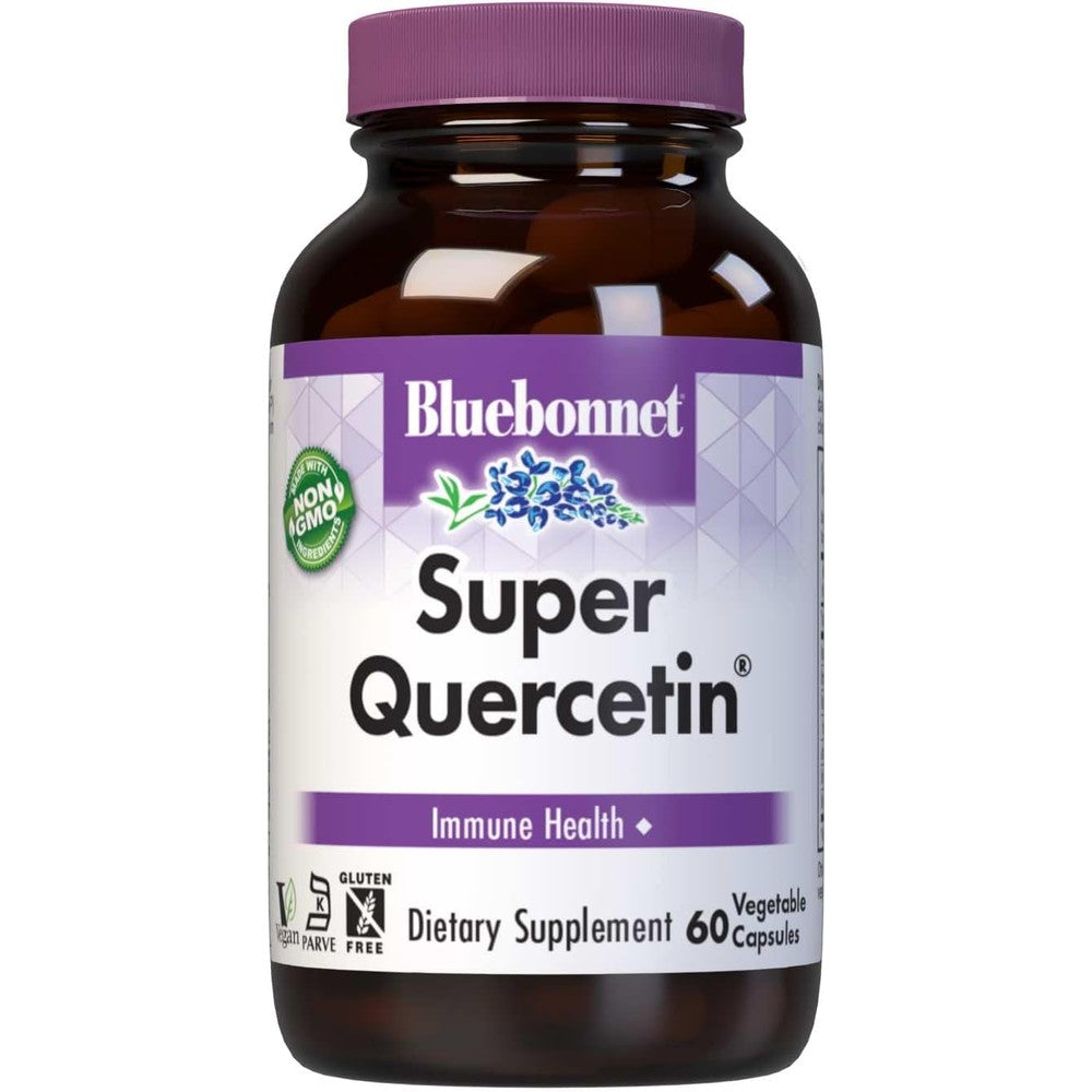 Bluebonnet Super Quercetin Vitamin C Formula 60 vegetable capsules front label view