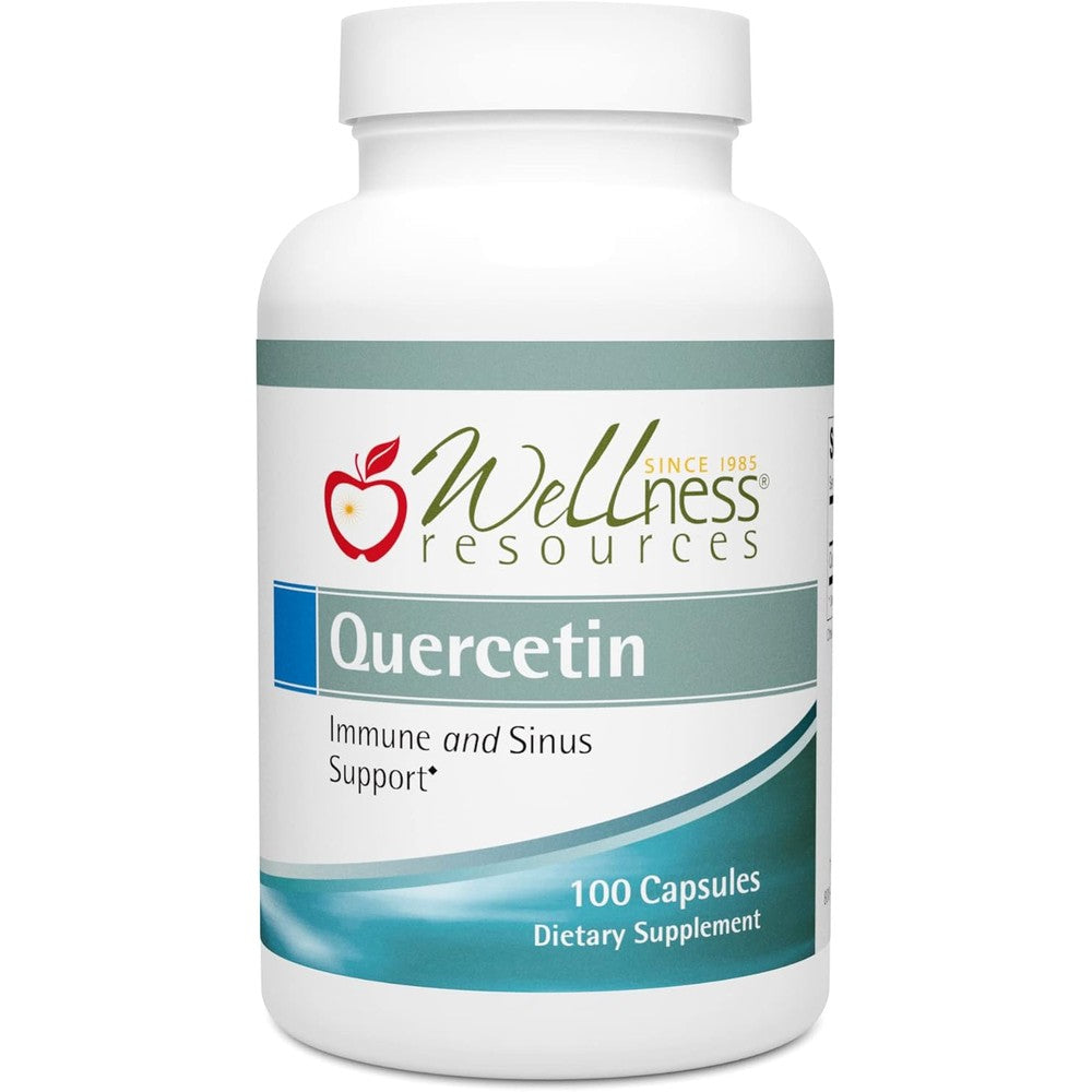 Wellness Resources Quercetin Immune Sinus And Allergy Support Front Bottle View