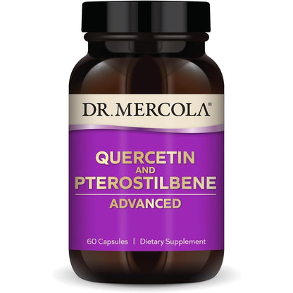 Dr. Mercola Quercetin and Pterostilbene Advanced front bottle view for immune support