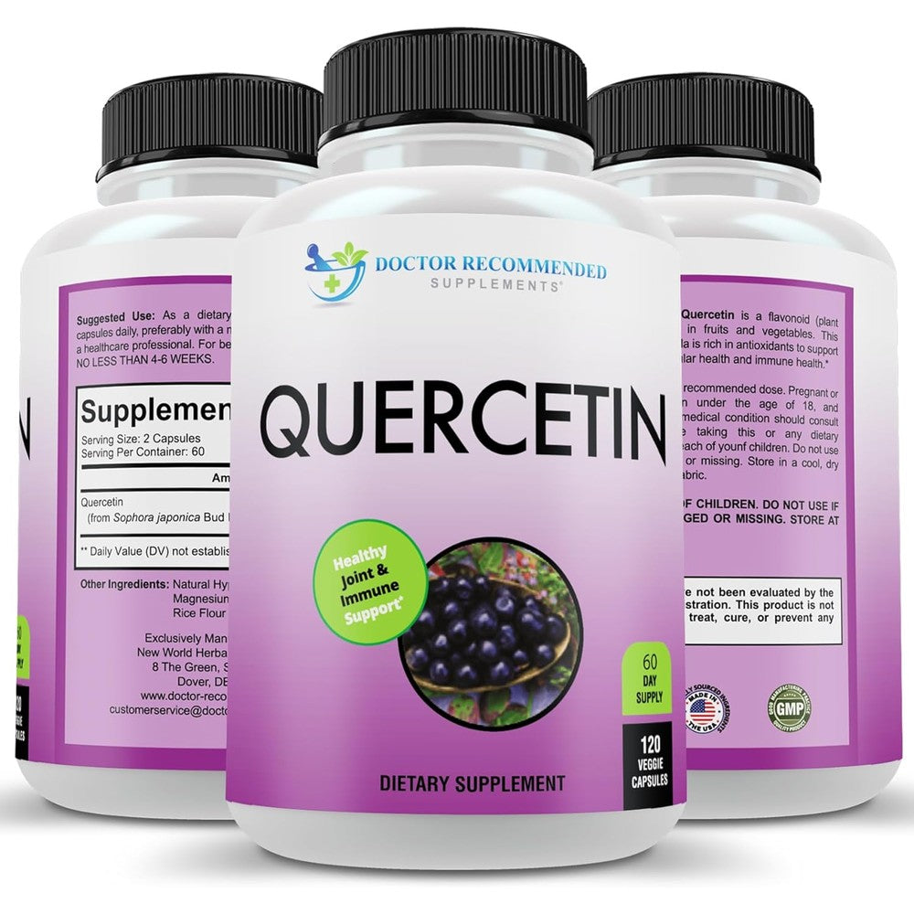 Doctor Recommended Supplements Quercetin 1000mg front view bottle