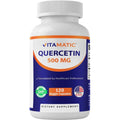 Vitamatic Quercetin 500 mg vegetarian capsules bottle front view dietary supplement