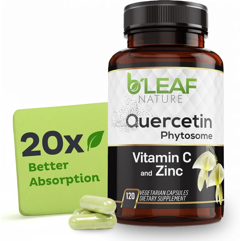 B'Leaf Nature Quercetin Phytosome front view supplement bottle