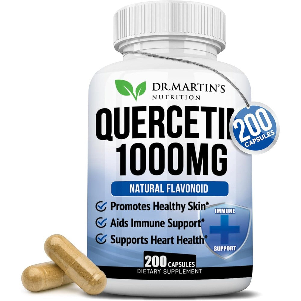 Dr. Martin's Nutrition Quercetin 1000mg 200 Capsules front label view for immune support