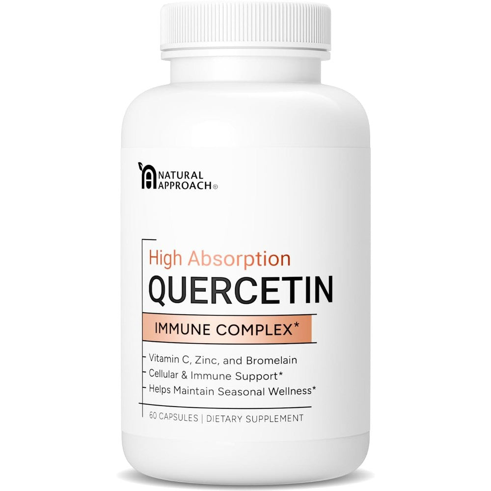 Natural Approach High Absorption Quercetin front view bottle for immune support