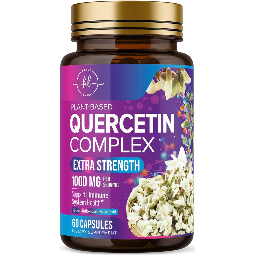 Hello Lovely Quercetin supplement front view bottle