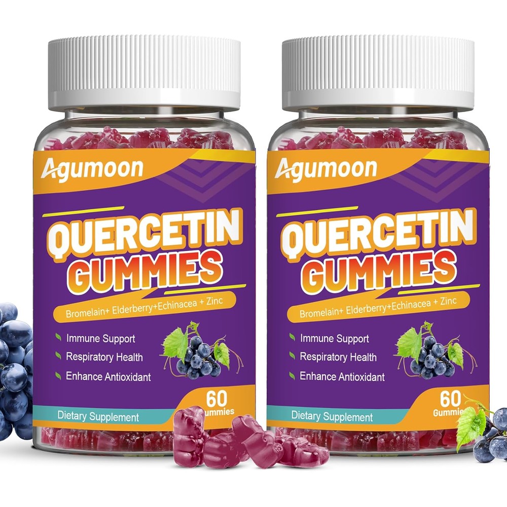 PAYAOCZ Quercetin Gummies 120 count bottle front view for immune support
