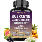 StrongVit Quercetin With Bromelain Immune Support Capsules front view bottle