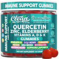 Clean Nutraceuticals Immune Bloom Quercetin Elderberry Gummies front view bottle packaging