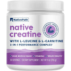 NativePath Creatine Monohydrate front view of supplement jar