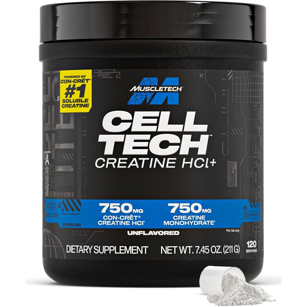 Muscletech Cell-Tech Creactor front view supplement powder container
