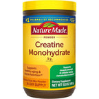 Nature Made micronized creatine monohydrate powder front view container