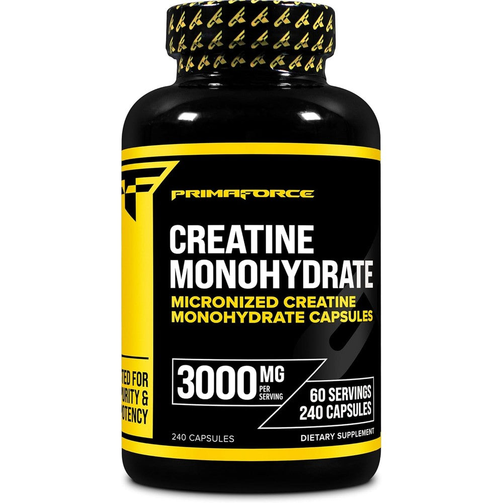 Primaforce Creatine Monohydrate Capsules front view bottle