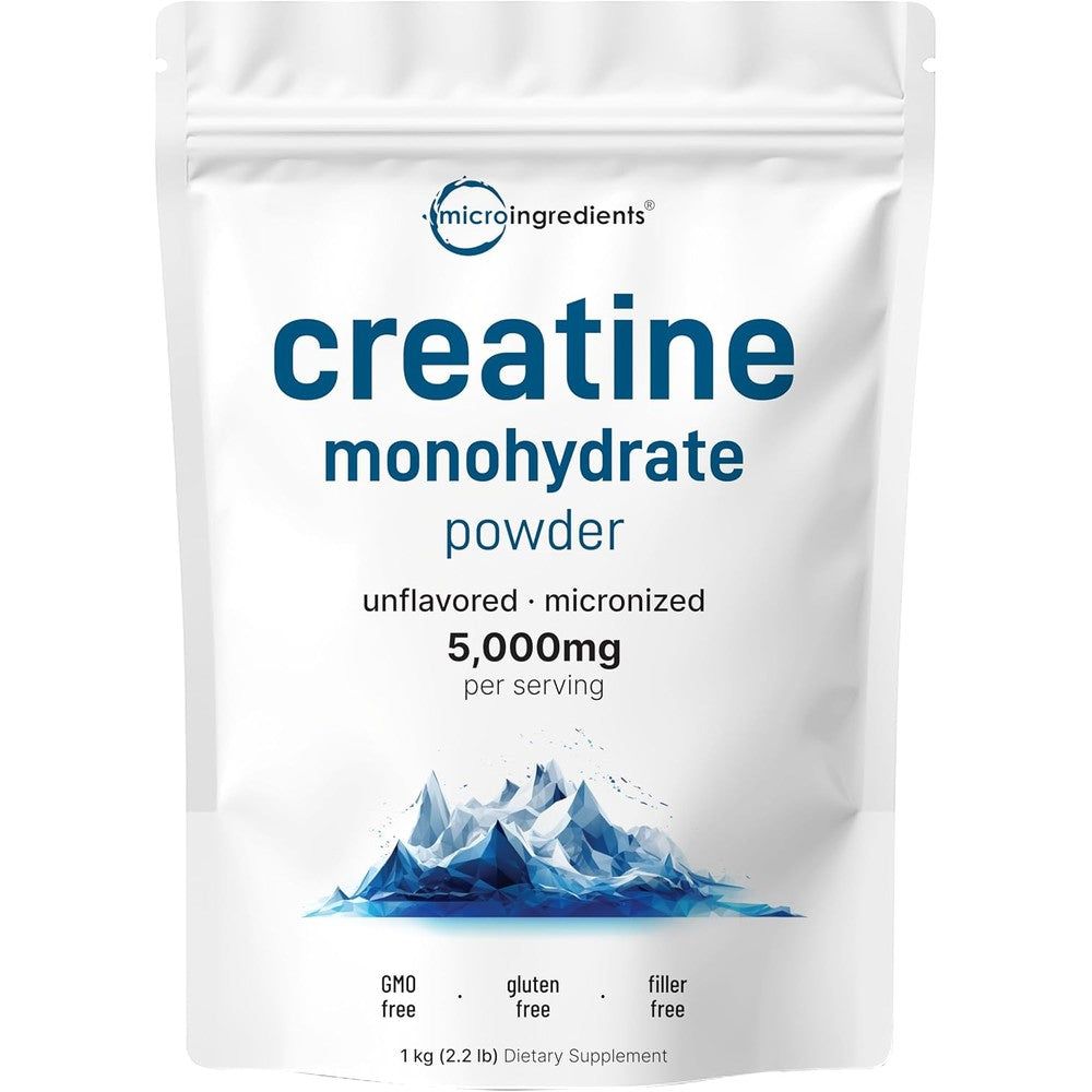 Micro Ingredients Creatine Monohydrate Powder 1kg front view