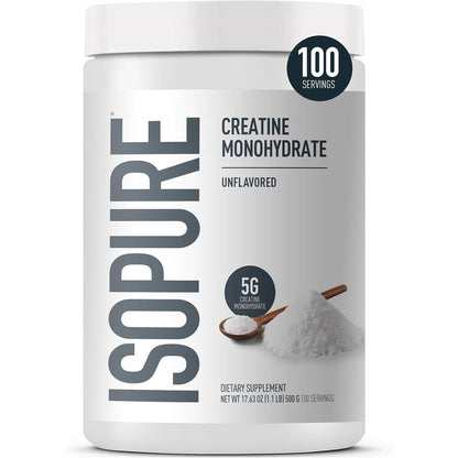Isopure 100 Percent Pure Creatine Monohydrate Powder Front View