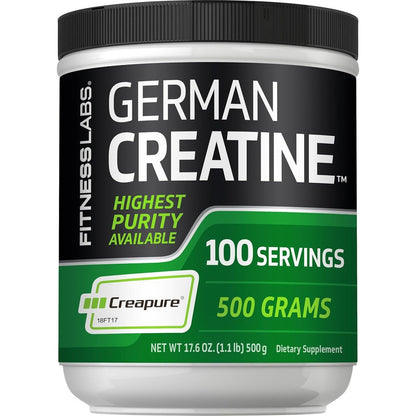 Fitness Labs German Creatine Monohydrate Powder front view bottle