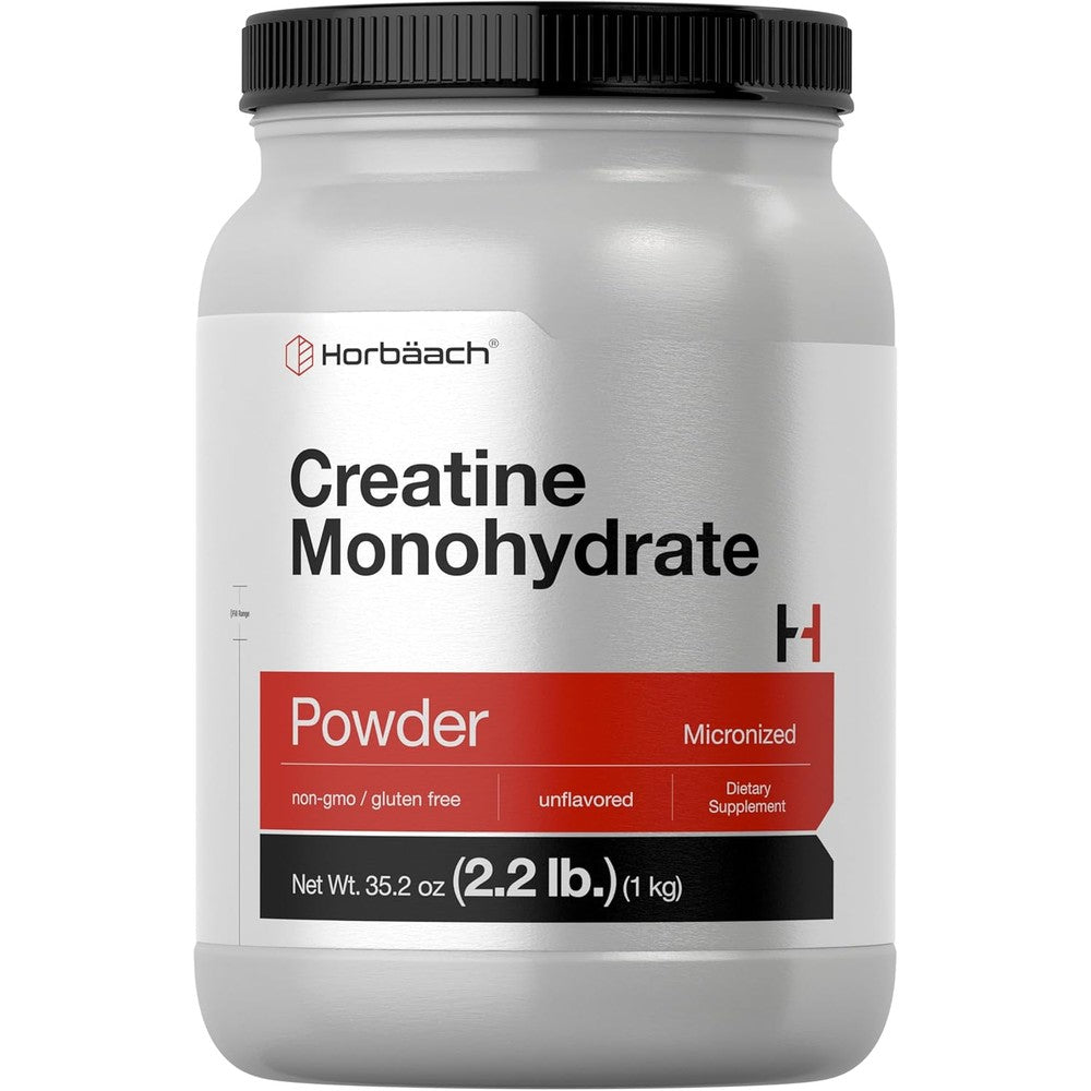 Horbäach Creatine Monohydrate Powder front view container