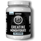 Ekkovision creatine monohydrate powder container front view with unflavored label
