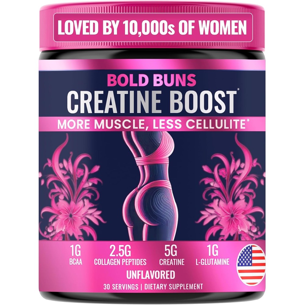 Bold Buns Creatine for Women front label view