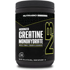 NutraBio Pure Micronized Creatine Monohydrate Powder front view supplement canister